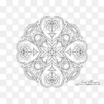 线条艺术画对称白色图案-风曼陀罗-空若网 线条艺术画对称白色图案-风曼陀罗-空若网