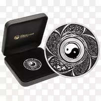 珀斯薄荷银币阴阳盎司硬币旋转-空若网 珀斯薄荷银币阴阳盎司硬币旋转-空若网