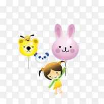 Adobe插画师数码相框插图-卡通熊兔-空若网 Adobe插画师数码相框插图-卡通熊兔-空若网