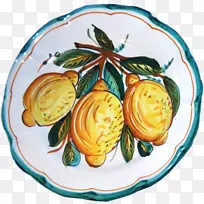 板式木瓜菜陶瓷果盘-空若网 板式木瓜菜陶瓷果盘-空若网