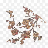 Adobe插画海报-梅花-空若网 Adobe插画海报-梅花-空若网