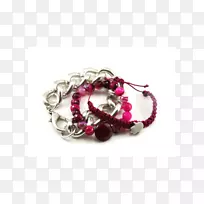 手镯珠项链洋红色宝石项链-空若网 手镯珠项链洋红色宝石项链-空若网