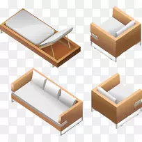 Adobe插画-沙发元素-空若网 Adobe插画-沙发元素-空若网