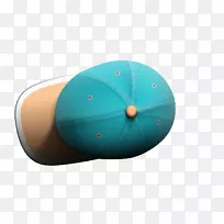 青绿色手绘蓝色帽子-空若网 青绿色手绘蓝色帽子-空若网