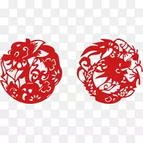 农历新年-新年剪纸龙载体材料-空若网 农历新年-新年剪纸龙载体材料-空若网