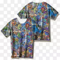 袖子t恤,纺织品衬衫,连衣裙,t恤-空若网 袖子t恤,纺织品衬衫,连衣裙,t恤-空若网