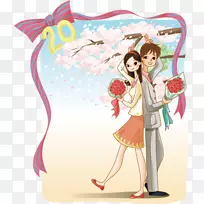 卡通绘画摄影.婚礼元素-空若网 卡通绘画摄影.婚礼元素-空若网