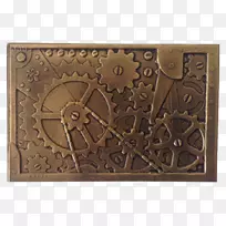 铜雕长方形手工卡片-空若网 铜雕长方形手工卡片-空若网