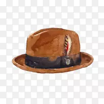 保龄球帽土坯插画-棕色帽子-空若网 保龄球帽土坯插画-棕色帽子-空若网