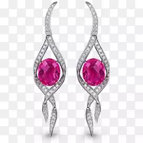 宝石耳环珠宝电气石钻石红宝石-空若网 宝石耳环珠宝电气石钻石红宝石-空若网