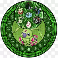 彩色玻璃绿叶窗-空若网 彩色玻璃绿叶窗-空若网