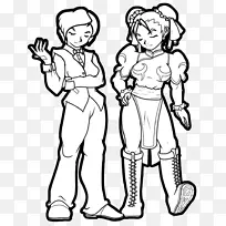 手指智人线艺术剪贴画-春-空若网 手指智人线艺术剪贴画-春-空若网