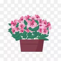 花盆图-紫色粉红花-空若网 花盆图-紫色粉红花-空若网