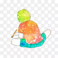 儿童水彩画-卡通儿童-空若网 儿童水彩画-卡通儿童-空若网