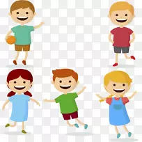 剪贴画-儿童形象扁平材料-空若网 剪贴画-儿童形象扁平材料-空若网
