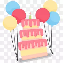 生日蛋糕剪贴画-气球装饰蛋糕-空若网 生日蛋糕剪贴画-气球装饰蛋糕-空若网