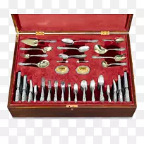 蒂芙尼餐具公司日用银-菊花画-空若网 蒂芙尼餐具公司日用银-菊花画-空若网