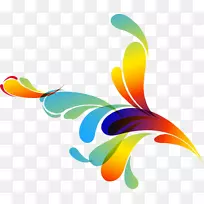 水彩画图形设计手绘彩色水滴-空若网 水彩画图形设计手绘彩色水滴-空若网