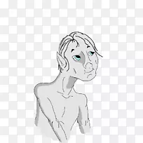 线条艺术手指素描-Gollum-空若网 线条艺术手指素描-Gollum-空若网