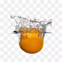 橙色下载图标-橘子入水中-空若网 橙色下载图标-橘子入水中-空若网