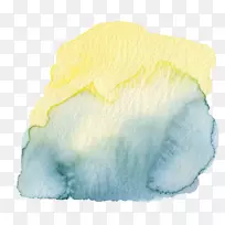 黄色水彩画水墨画-黄蓝水彩效果-空若网 黄色水彩画水墨画-黄蓝水彩效果-空若网
