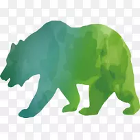 熊大熊猫轮廓-五颜六色的动物剪影集-空若网 熊大熊猫轮廓-五颜六色的动物剪影集-空若网