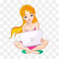 笔记本电脑动画剪辑艺术-美丽卡通播放电脑图像-空若网 笔记本电脑动画剪辑艺术-美丽卡通播放电脑图像-空若网