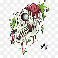 头盖骨开花植物视觉艺术剪贴画头骨-空若网 头盖骨开花植物视觉艺术剪贴画头骨-空若网