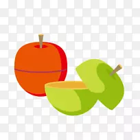 苹果卡通剪贴画-卡通切苹果-空若网 苹果卡通剪贴画-卡通切苹果-空若网