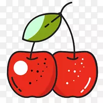 樱桃果奥格里斯图标手绘红樱桃-空若网 樱桃果奥格里斯图标手绘红樱桃-空若网