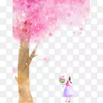 Ë®²Ê»¿¨Í¨²åͼ-Ó£ÌÒÊ÷£¬Å®º¢-¿ÕÈôÍø Ë®²Ê»¿¨Í¨²åͼ-Ó£ÌÒÊ÷£¬Å®º¢-¿ÕÈôÍø