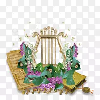 乐器.创造性花卉水彩画图案-空若网 乐器.创造性花卉水彩画图案-空若网