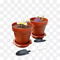 花盆超级食品餐具.两盆奶茶-空若网 花盆超级食品餐具.两盆奶茶-空若网