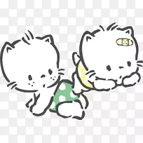 猫卡通剪贴画-两只卡通猫-空若网 猫卡通剪贴画-两只卡通猫-空若网