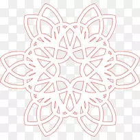白色对称花瓣图案-红色圆形图案-空若网 白色对称花瓣图案-红色圆形图案-空若网