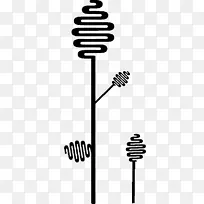 线条树剪贴画-空若网 线条树剪贴画-空若网