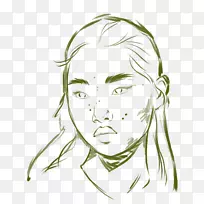 线条艺术鼻子素描-帕台农绘画-空若网 线条艺术鼻子素描-帕台农绘画-空若网