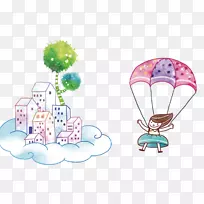 卡通-卡通悬挂城市-空若网 卡通-卡通悬挂城市-空若网