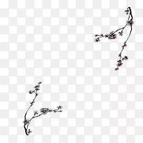 水墨画四先生-梅花-空若网 水墨画四先生-梅花-空若网