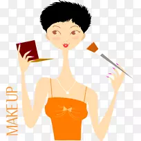 化妆品化妆美容院美发师橙色美容-空若网 化妆品化妆美容院美发师橙色美容-空若网