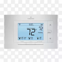 智能恒温器可编程温控器wi-fi暖通爱默生-空若网 智能恒温器可编程温控器wi-fi暖通爱默生-空若网