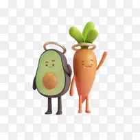 水果鳄梨三维计算机图形食品蔬菜卡通水果和蔬菜-空若网 水果鳄梨三维计算机图形食品蔬菜卡通水果和蔬菜-空若网