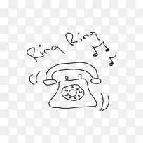 绘制电话涂鸦插图.彩绘电话-空若网 绘制电话涂鸦插图.彩绘电话-空若网