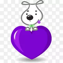 爱狗-可爱的小狗和心形气球-空若网 爱狗-可爱的小狗和心形气球-空若网