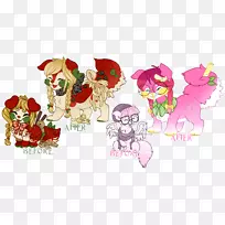 马匹卡通开花植物-马-空若网 马匹卡通开花植物-马-空若网