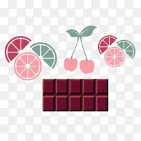 水果摄影扁平水果巧克力材料-空若网 水果摄影扁平水果巧克力材料-空若网