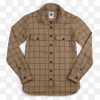 格子羊毛纽扣衬衫-空若网 格子羊毛纽扣衬衫-空若网