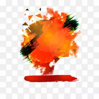 海报-橙色不规则图形-空若网 海报-橙色不规则图形-空若网