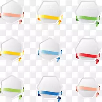 Adobe插画.六角色带标签材料-空若网 Adobe插画.六角色带标签材料-空若网