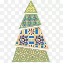 圣诞树三角对称图案-圣诞树-空若网 圣诞树三角对称图案-圣诞树-空若网